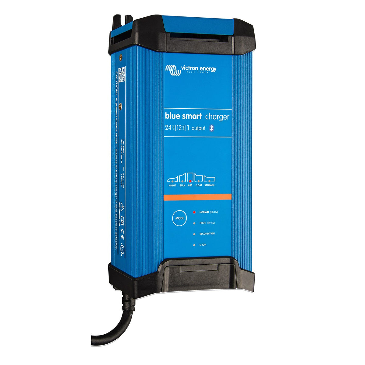 Victron Blue Smart IP22 battery charger, 24V 12A model with one output — front view