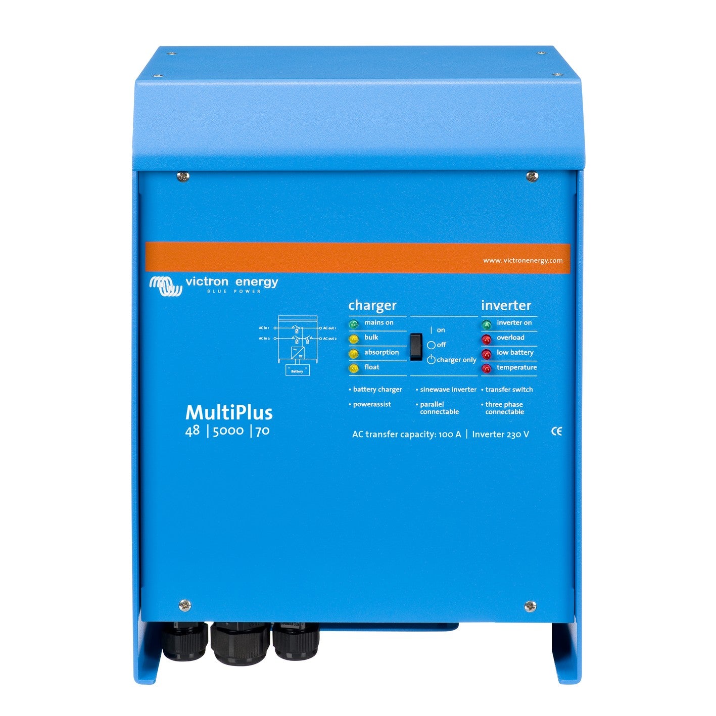 Victron MultiPlus 48/5000/70-100 inverter/charger — front view
