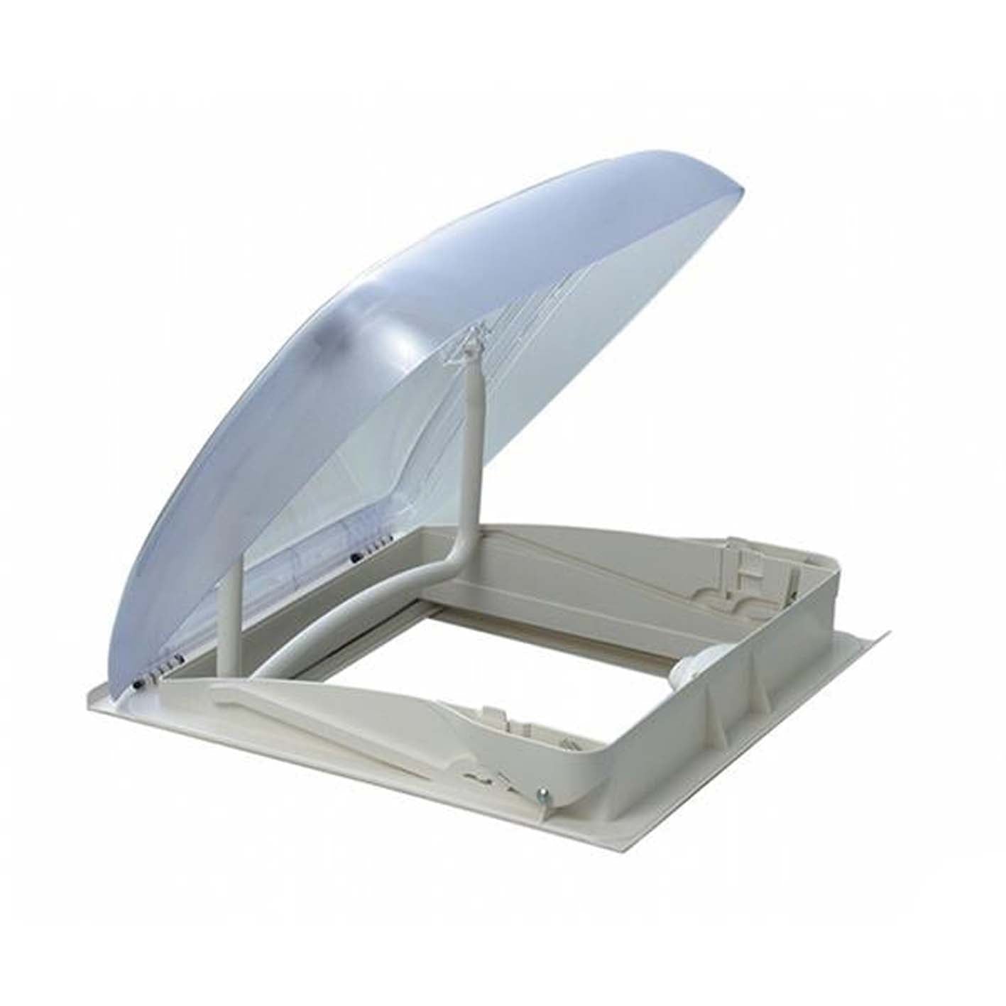 Dometic Roof Vents - Mini Heki Roof Vent, Blind, Flyscreen & Seal, White, 400x400mm Roof thickness 25-42mm