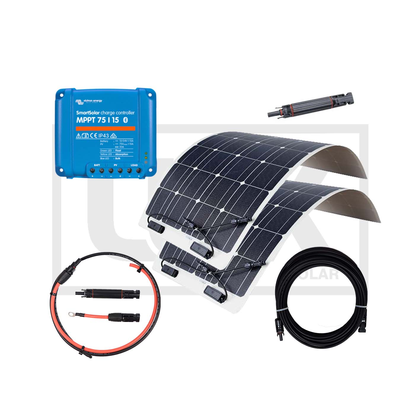 Lightweight / Marine Solar Kits with quality flexible solar panels 100 to 860 Watt