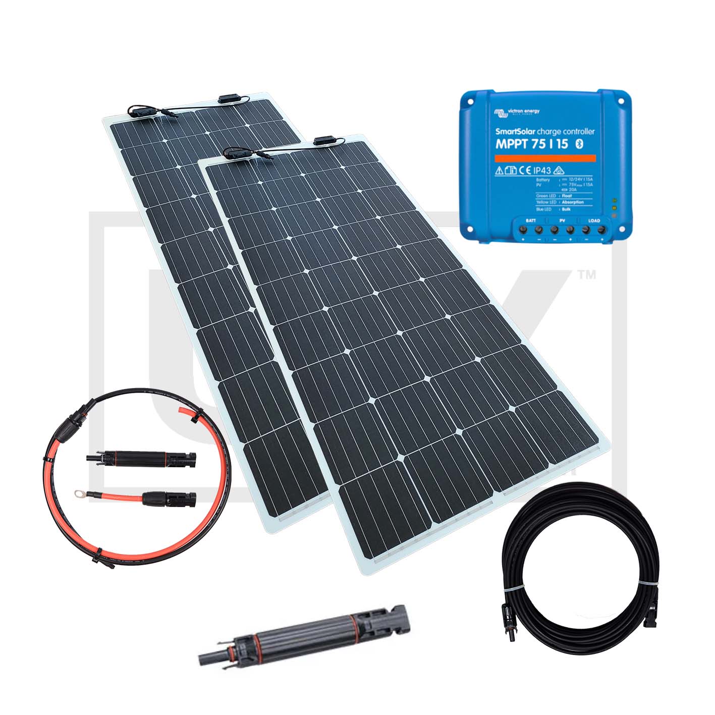 Lightweight / Marine Solar Kits with quality flexible solar panels 100 to 860 Watt