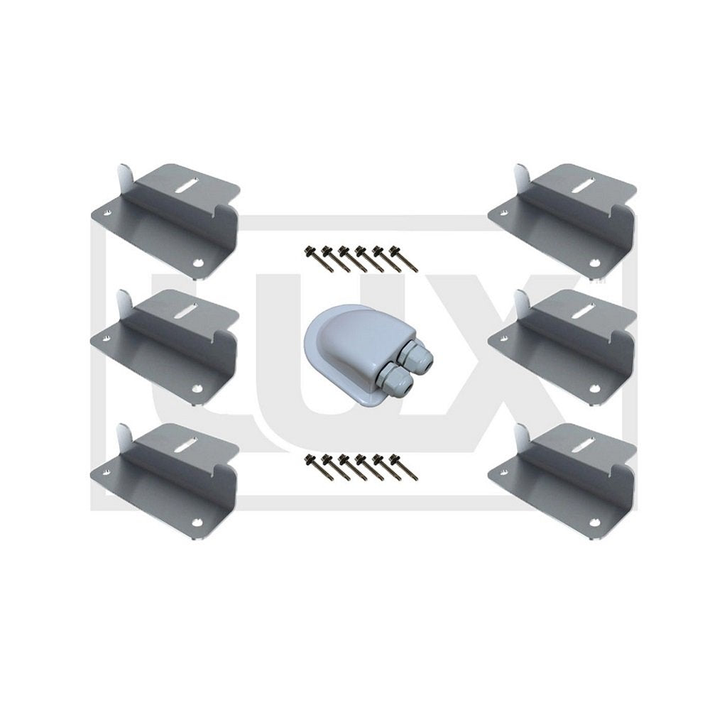 Marine and Caravan Aluminium Solar Panel Mounts with Cable Entry Gland