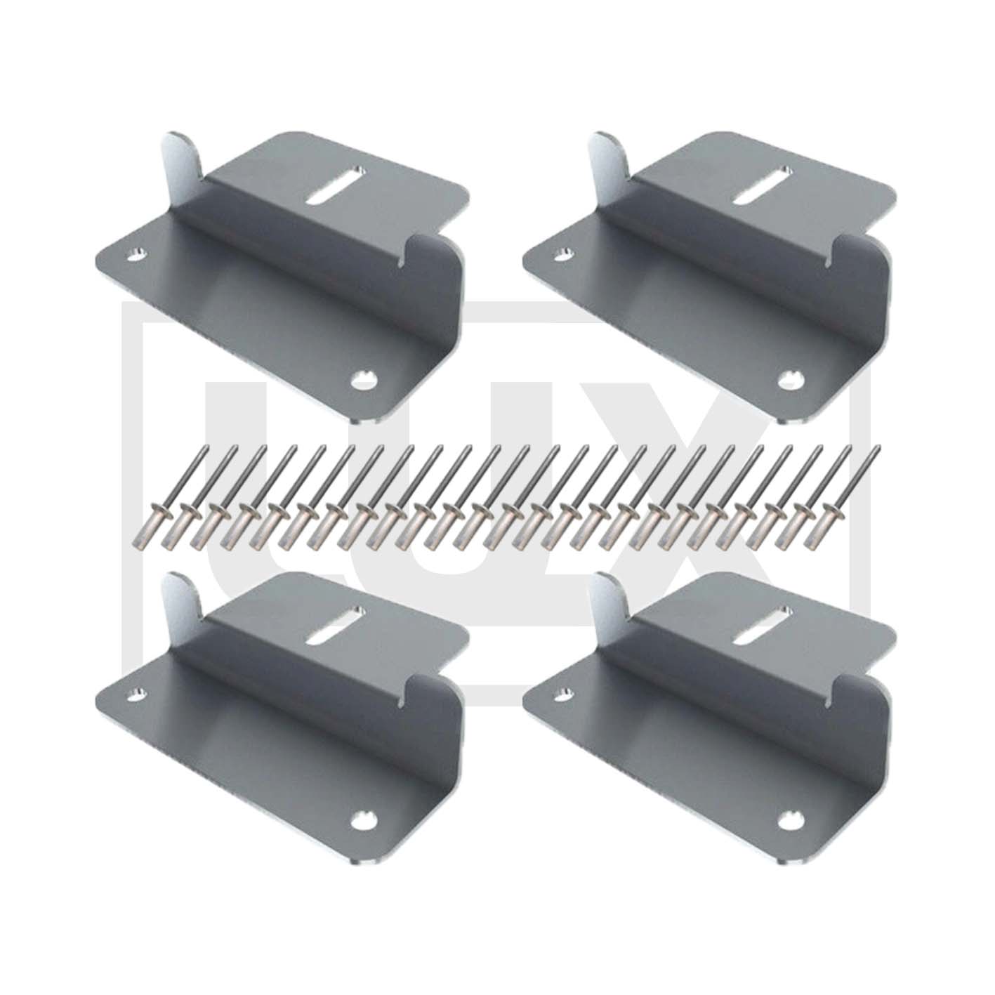 LUX Solar - Set of 4x Solar Mounts - Silver or Black