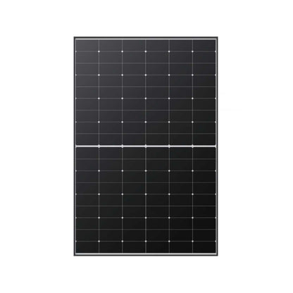 475 Watt LONGi HPBC mono solar panel with black frame — front view