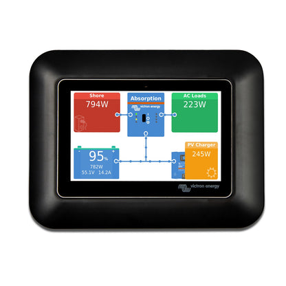 Victron GX Touch 50 CCGX cut-out adapter — front view with a GX Touch 50 fitted; display sold separately