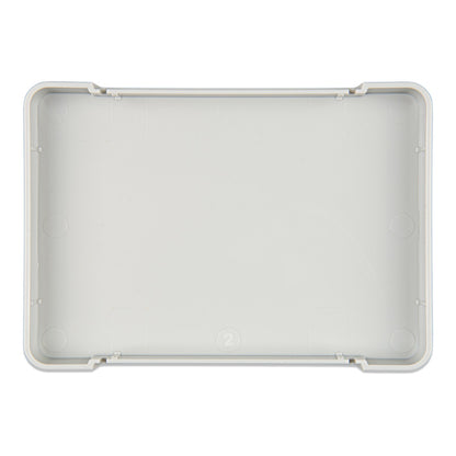 Victron Energy GX Touch 50 protection cover — inside view of the moulded grey shell showing the retaining lugs and cable cut-out