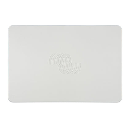 Victron Energy GX Touch 70 protection cover, front view, light grey moulded plastic shell with embossed Victron logo