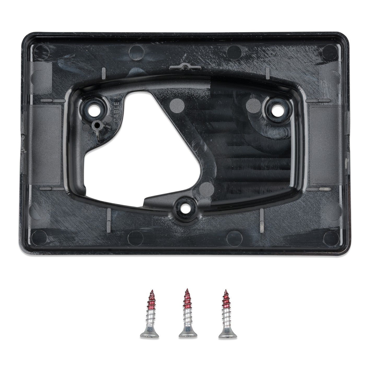 Victron GX Touch 50 Wall Mount — rear recess with cable channel, ribbing and three fixing screws