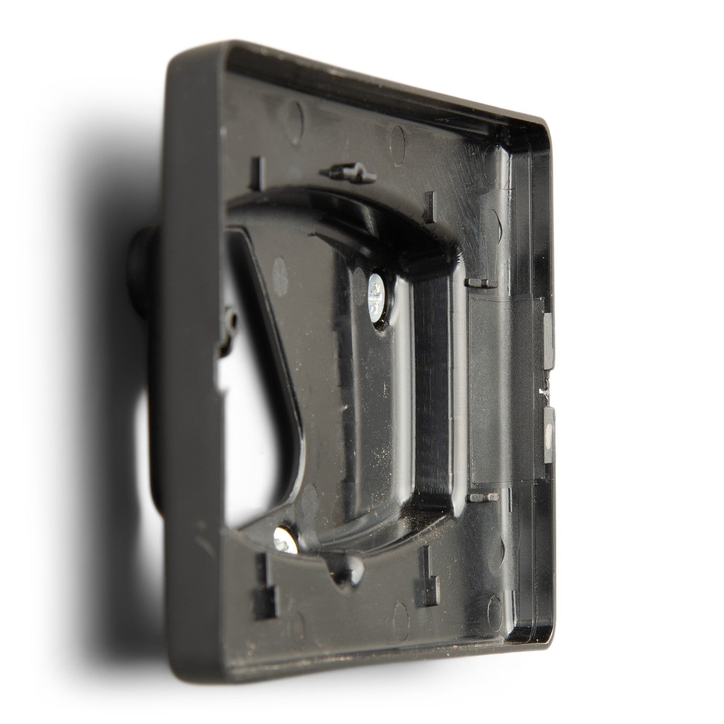 Victron GX Touch 50 Wall Mount fixed to a wall, cable gland entering at the left, ready for the display