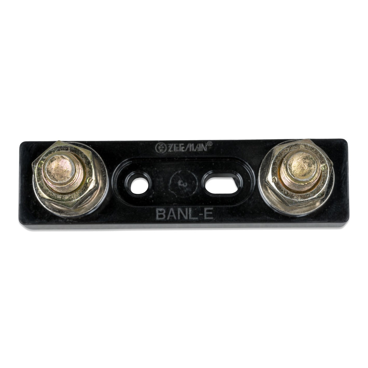 Victron fuse holder for ANL-fuse CIP106100000 - top view, base moulded ZEEMAN BANL-E between the stud terminals