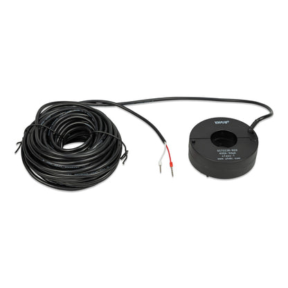Victron Current Transformer 400A:50mA for MultiPlus-II, part CTR140050100, complete wire-end kit: black split-core ring marked SCT023R-B29 with coiled 10 m two-core cable and ferruled ends