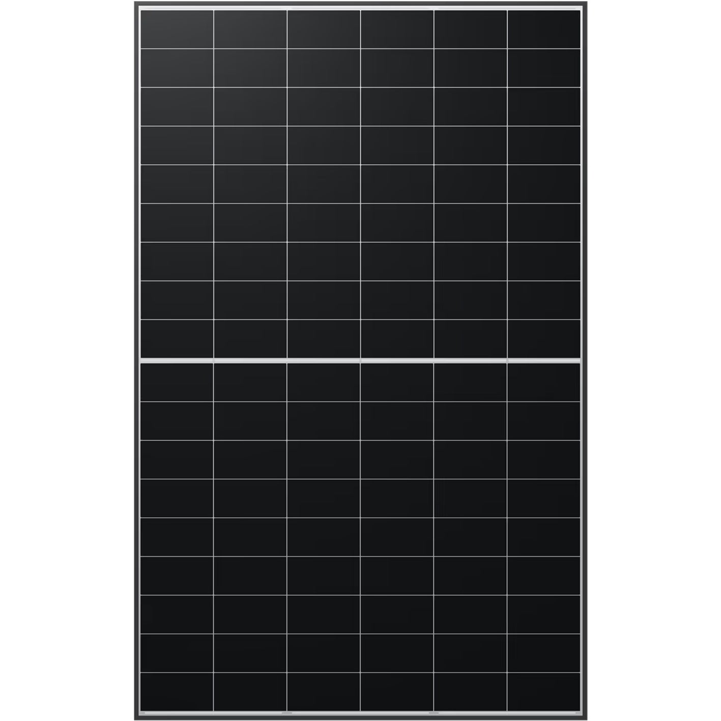 475W LONGi bifacial solar panel, all-black front view — HPBC 2.0 cells