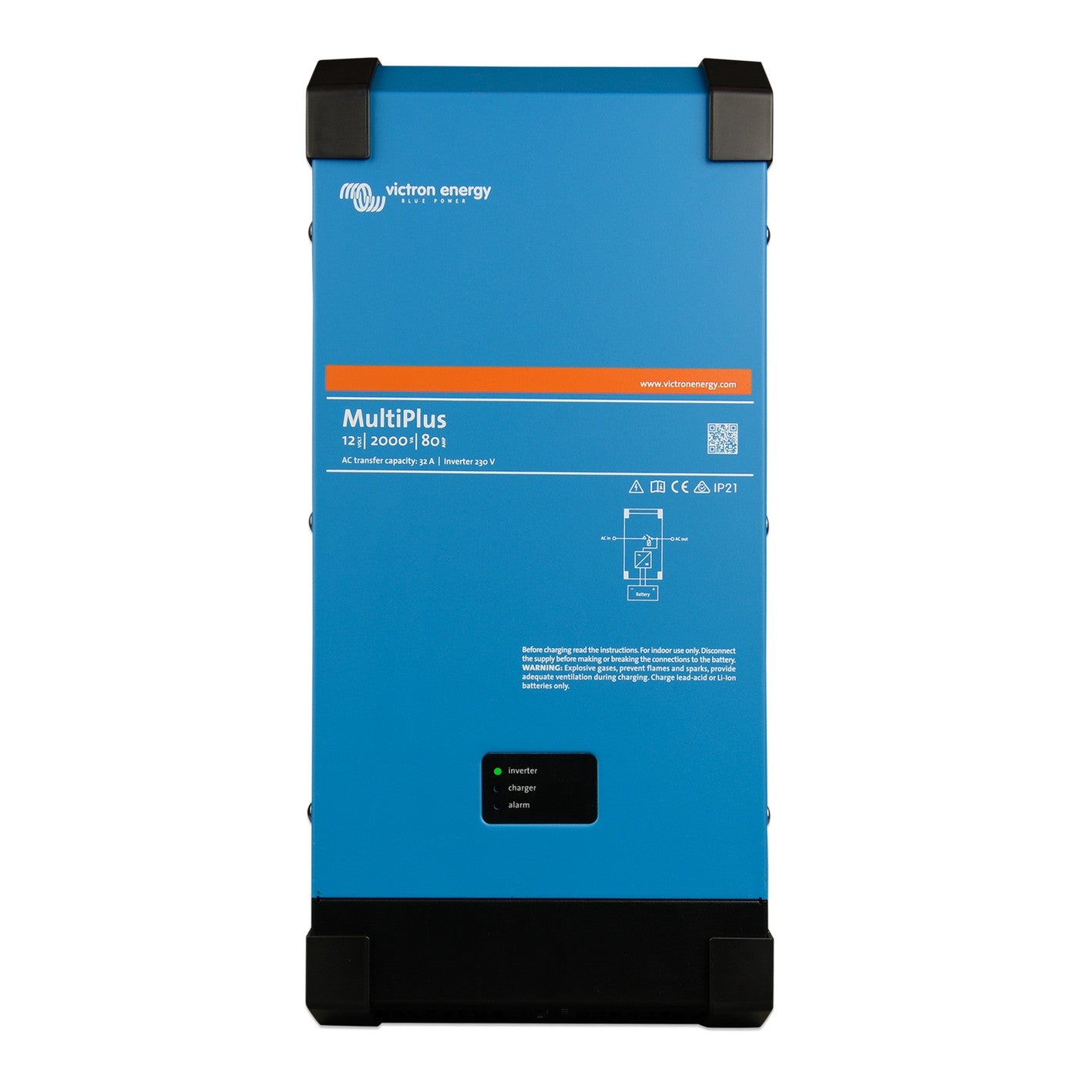 Victron MultiPlus 12/2000/80-32 inverter/charger — front view
