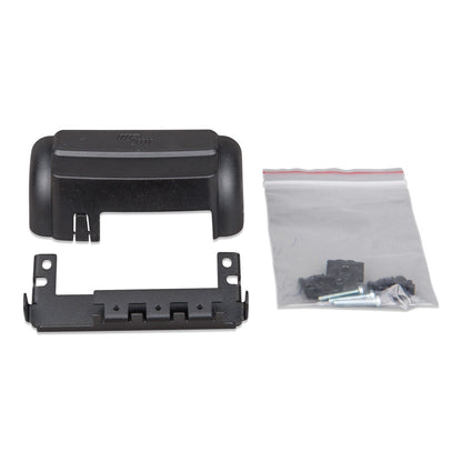 Victron MPPT WireBox-S 100-20 kit contents, black plastic terminal cover, steel mounting base and bag of fixings