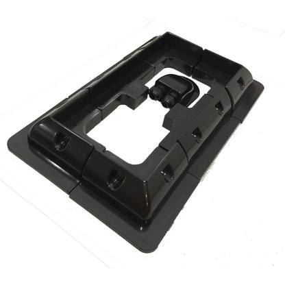 Black heavy-duty ABS solar panel roof mounting brackets for caravan and boat installations