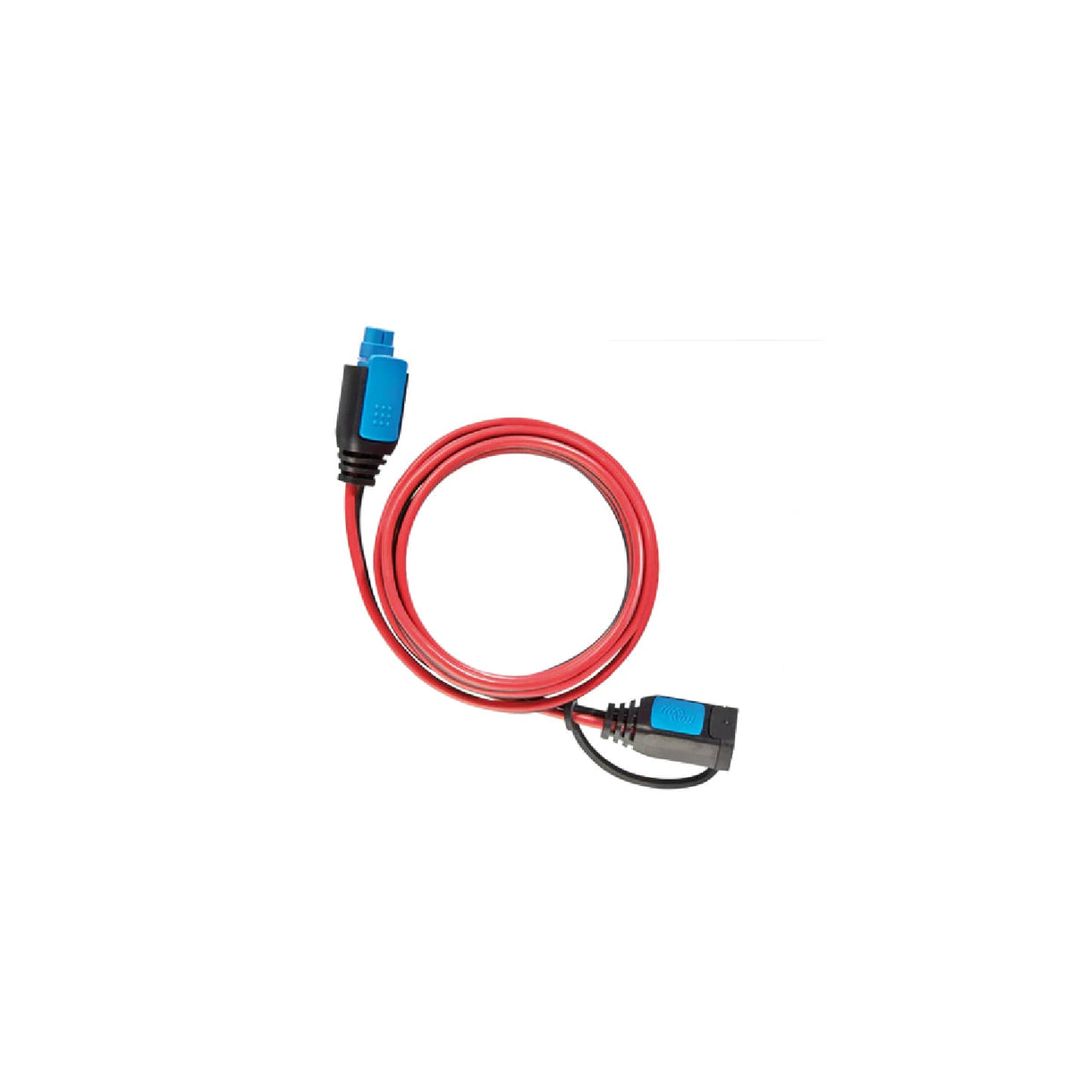 Victron Blue Smart IP65 extension cable — red and black leads with blue Victron plug and socket