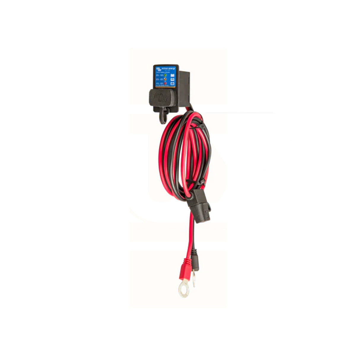 Victron Battery Indicator Panel — LED charge-state panel with colour legend, ring terminals and ATO fuse