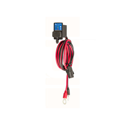 Victron Battery Indicator Panel — LED charge-state panel with colour legend, ring terminals and ATO fuse