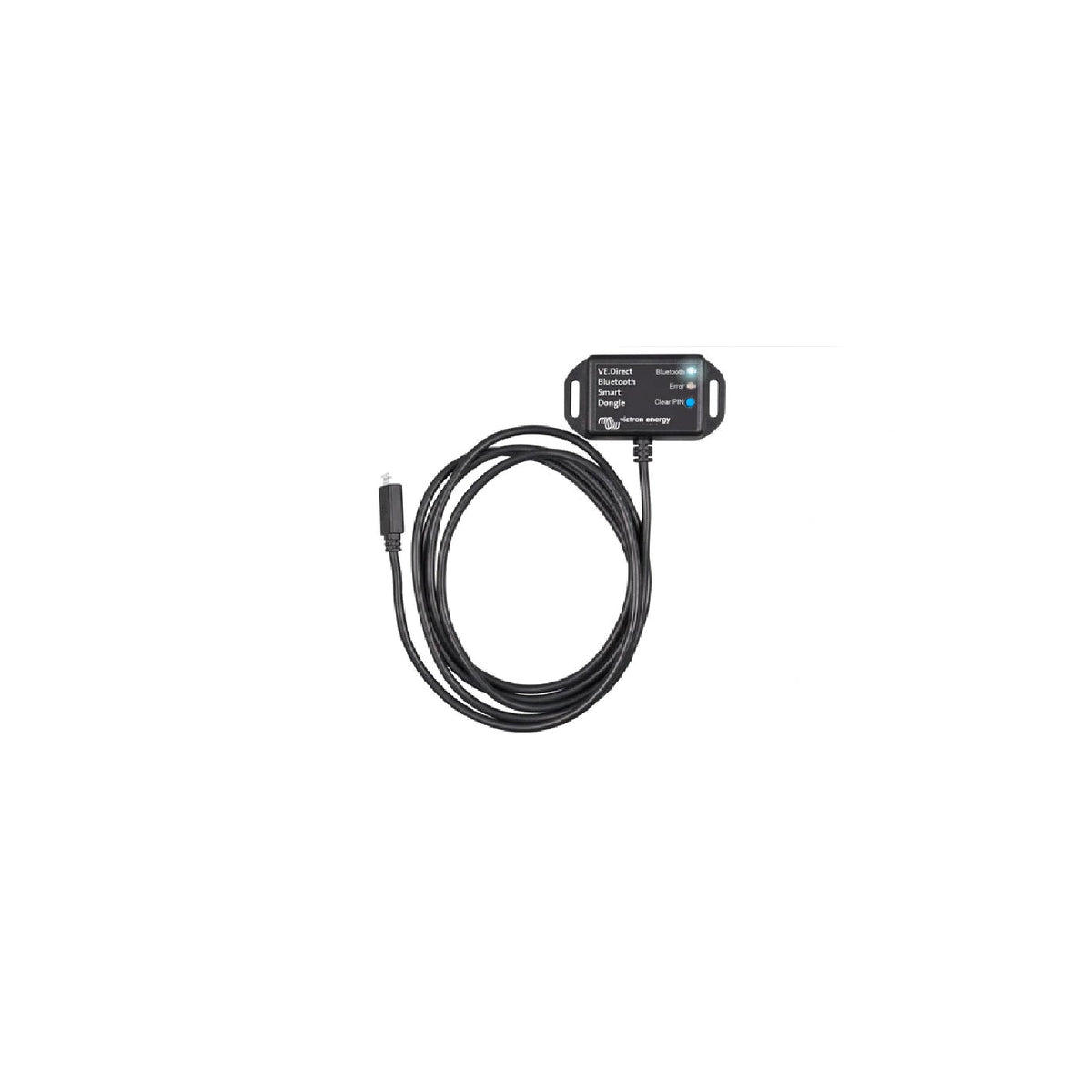 Victron VE.Direct Bluetooth Smart Dongle ASS030536011 — module with Clear PIN button and coiled VE.Direct lead