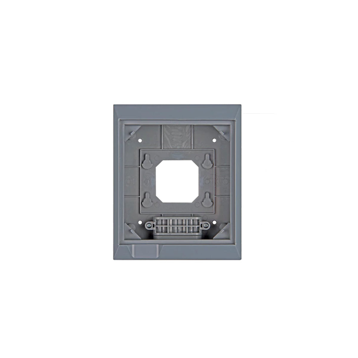 Victron wall mounted enclosure for Color Control GX - grey square back box, octagonal display cutout, terminal strip below