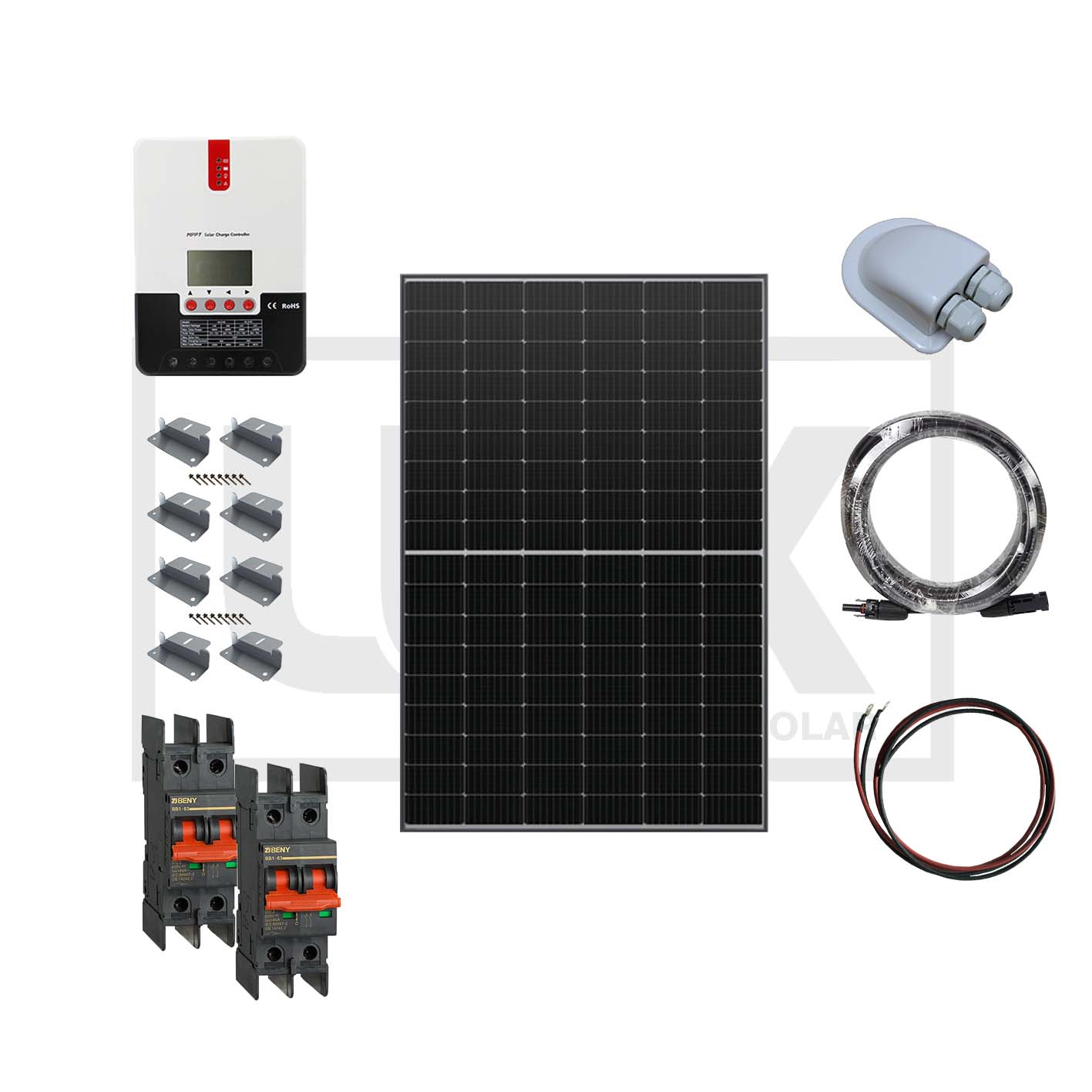Motorhome, Boat, Campervan, Caravan Solar Kits  DIY Installable off-grid solar kits Upgradable to Victron  100 to 840 Watt
