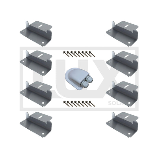 Marine and Caravan Aluminium Solar Panel Mounts with Cable Entry Gland