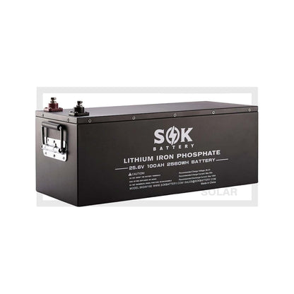 SOK  Lithium Iron Phosphate (LiFePO4) Battery SOK Battery 12 -24 Volt  100 to 206 Ah